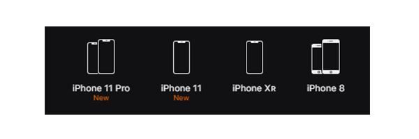 販売中iPhoneのラインナップ