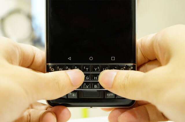 BlackBerry PRIVのキーボード入力