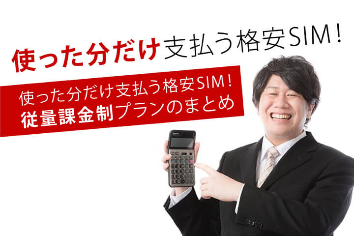 使った分だけ支払う格安SIM!従量課金制プランのまとめ
