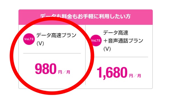 音声通話SIMでなくてもVoLTE対応SIMになる