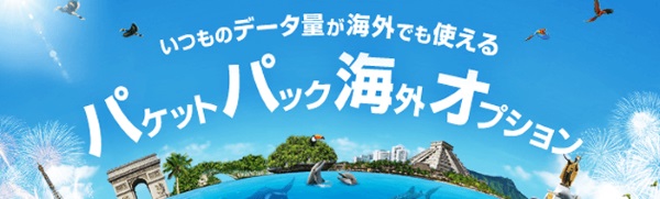 国内キャリアは海外パケットオプションを提供中