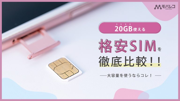 格安SIM 20GB 比較