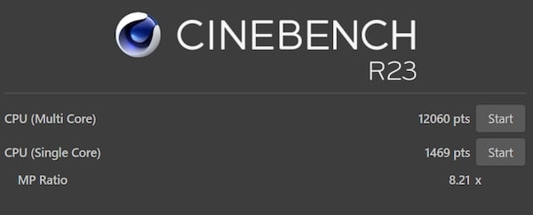 CINEBENCH R23ベンチマーク