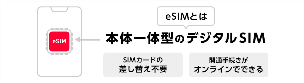 eSIMとは本体一体型のデジタルSIM