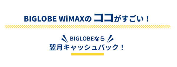 BIGLOBE WiMAXのキャンペーン情報