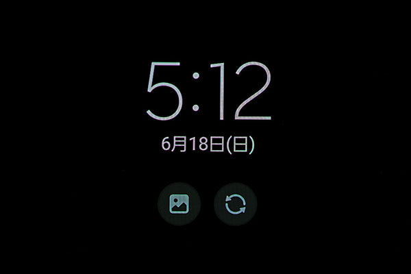 Galaxy A54 5Gの時間と日付表示