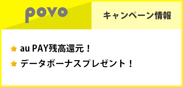povoのキャンペーン