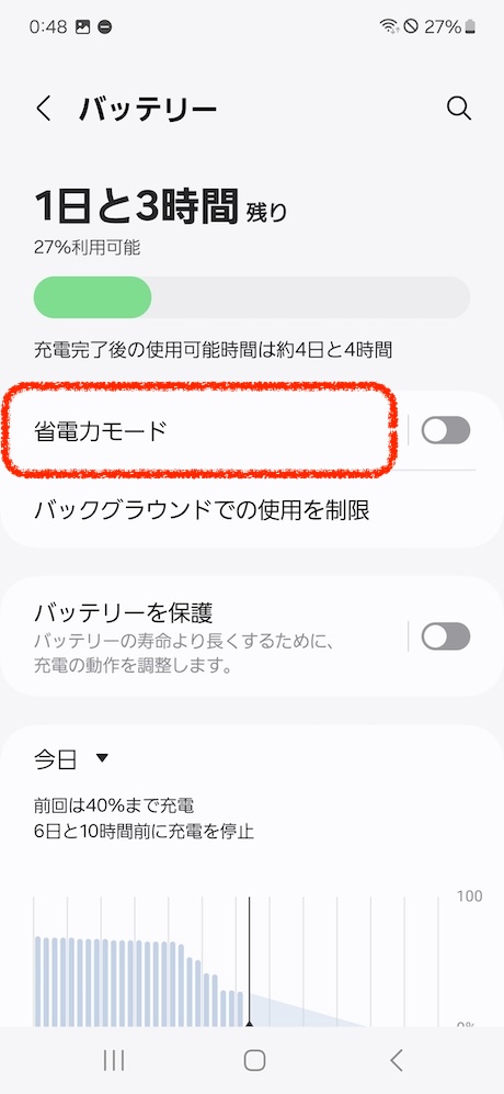 Galaxy S24 省電力設定