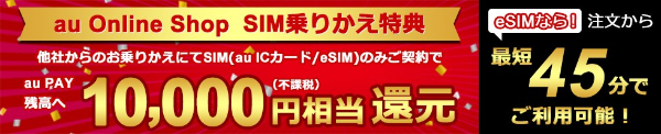 au Online Shop SIM乗りかえ特典