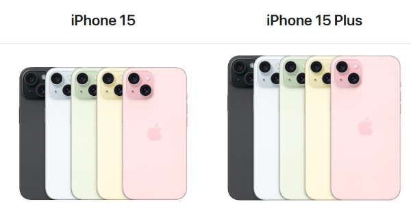 iPhone 15 / iPhone 15 Plusの本体画像