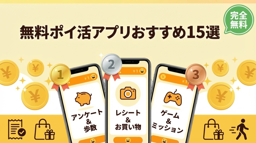 無料ポイ活アプリおすすめ15選【2026年】簡単・安全にポイ活する方法！手数料・交換条件を比較