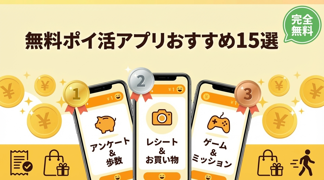無料ポイ活アプリおすすめ15選【2026年】簡単・安全にポイ活する方法！手数料・交換条件を比較