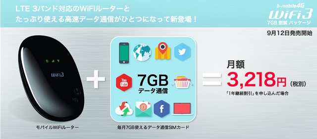 b-mobileのルーター