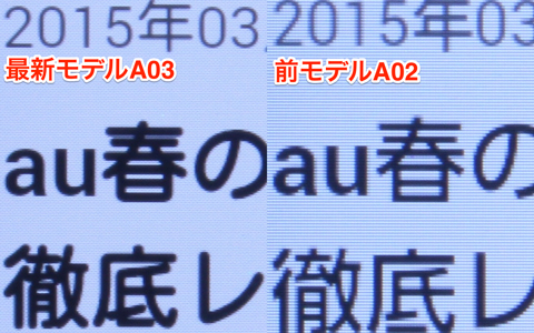 フルHDとなり画面の密度があがり、文字も滑らかに表示する。