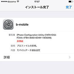 インストール完了画面