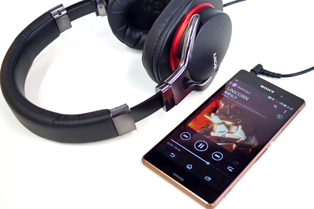 高音質なハイレゾ音源を楽しめる。画像はXperia Z3です