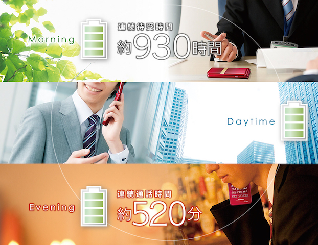 長時間の使用にも耐えられるバッテリー容量と省電力技術