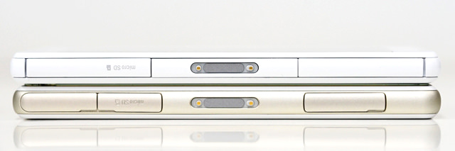 Xperia A4とXperia J1 Compactからの側面比較