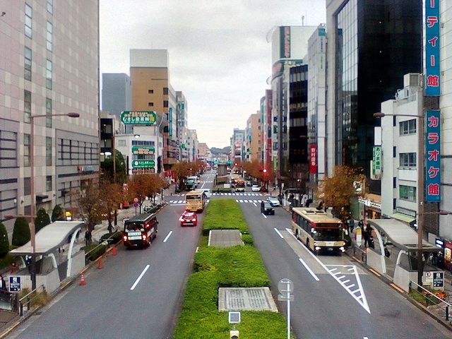 HDRありで撮影した朝の街の風景