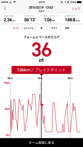 走った結果はスマホに記録されていく