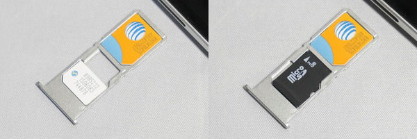 iPhoneのように本体脇からSIMトレーを取り出す