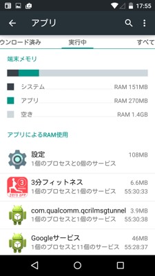 Androidのアプリ一覧画面