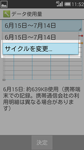 まずは集計サイクルを変更