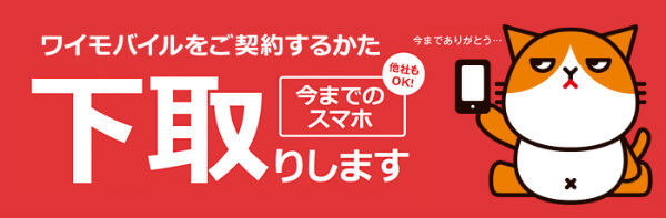 使っていた端末を下取りしてくれるキャンペーン