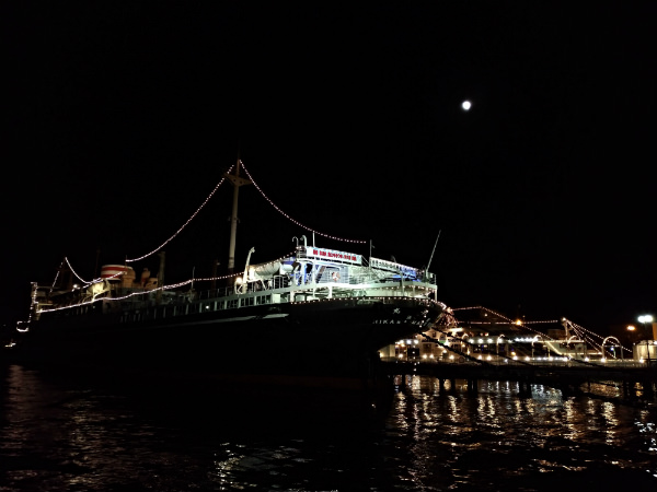 カメラ作例 ZenFone 4:横浜・山下公園の夜景