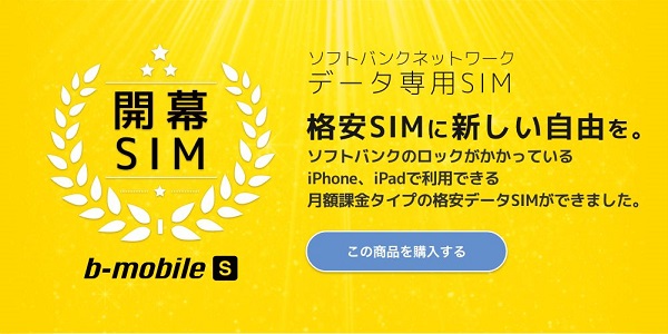 開幕SIMは選択式の容量別プラン