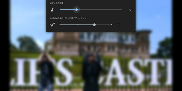 Xperia XZ2 / 音量と同様に振動レベルを調整することができる