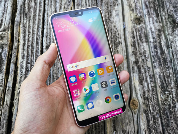 iPhone Xのようなノッチ付きのフルビューディスプレイ