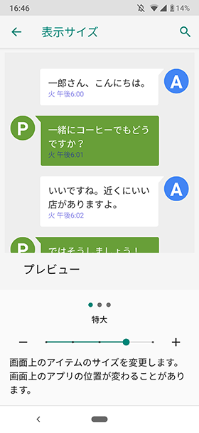 表示サイズ 特大