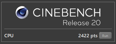 CINEBENCH R20の結果