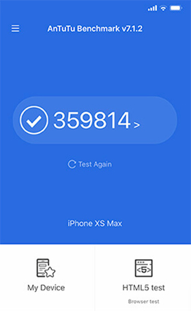  iPhone XS MaxとGalaxy S10+のベンチマークスコア計測結果画像