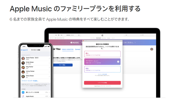 Apple Musicのファミリープラン