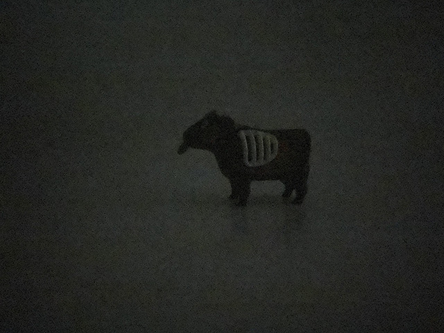 iPhone 11で撮った牛のフィギュア