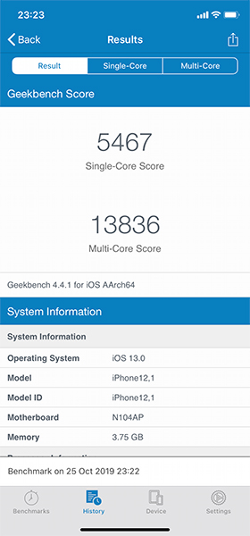 iPhone 11のスコア