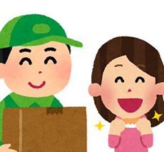 商品受け取りのイメージイラスト
