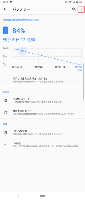 STAMINAモード設定⑧