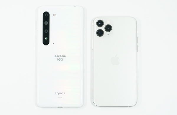 AQUOS R5G iPhone 11 Pro サイズ比較