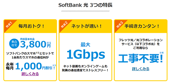 NURO光エリア外のソフトバンクユーザーは「ソフトバンク光」