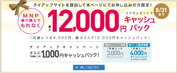 IIJmio 初期1円&キャッシュバックキャンペーン