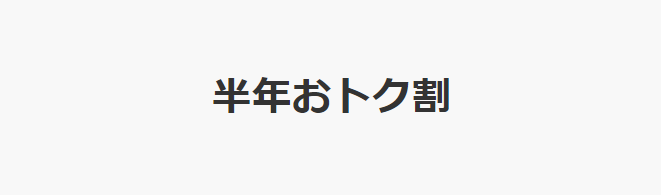 半年おトク割