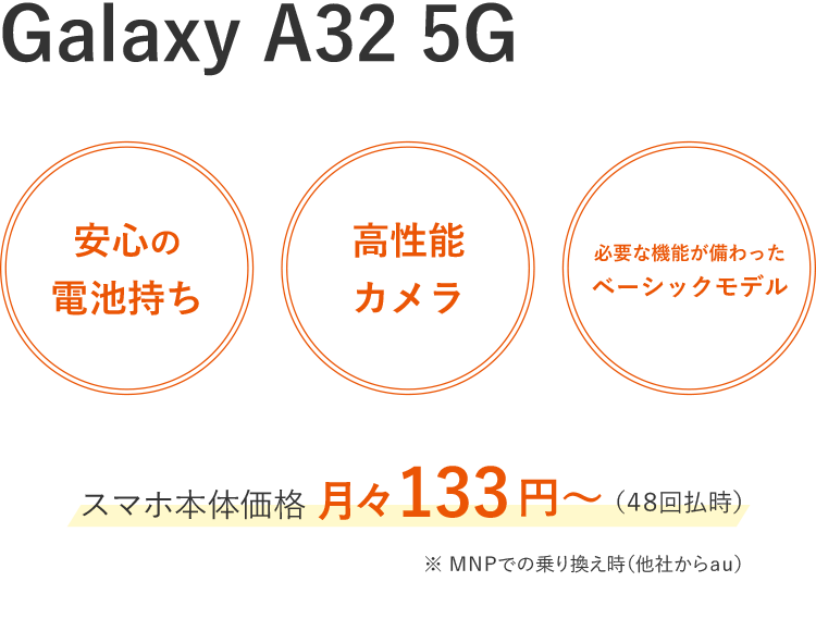スマホ本体価格 月々133円～