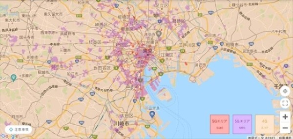 WiMAX 5G対応エリア