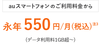 永年550円/月(税込)注3