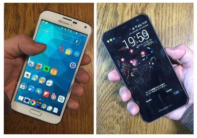GALAXY S5とARROWS NX