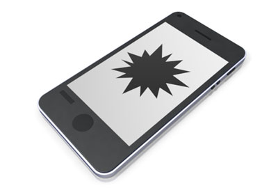 壊れたスマホ