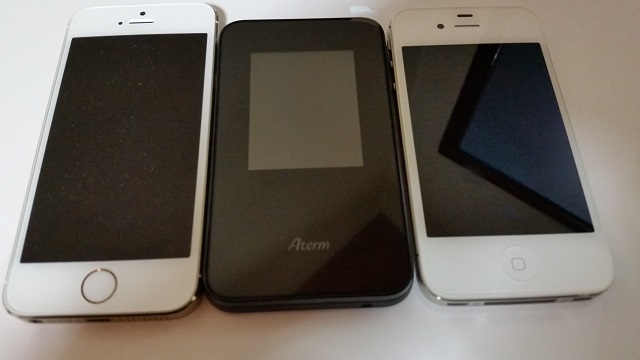 iPhone5s、4Sと比較